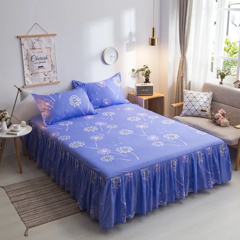 Dreampatar современный активный печатных удобная кровать юбка 2 шт. наволочка модная здоровая одинарная Двойные мягкие постельные принадлежности BY248B - Цвет: colour 8