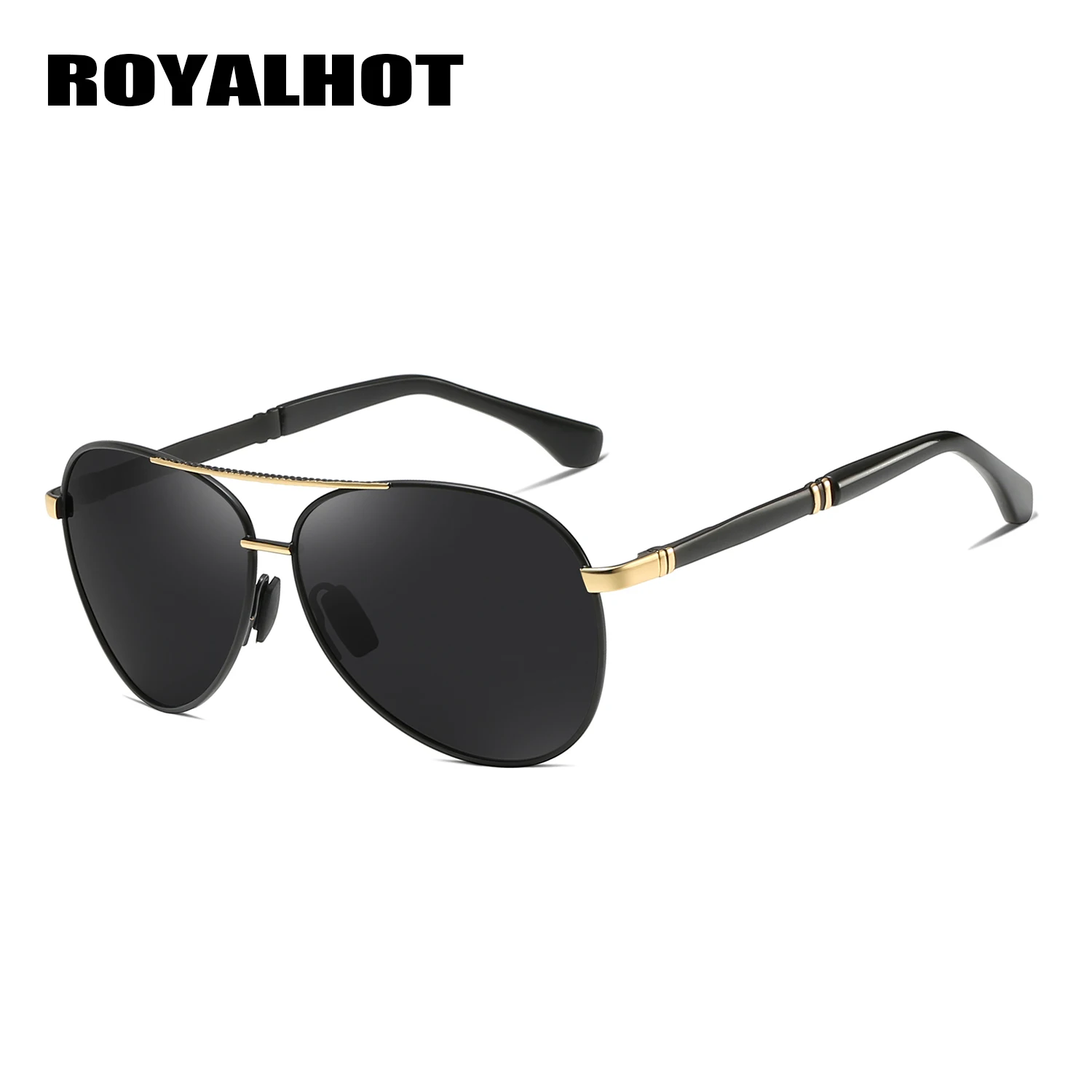 RoyalHot, мужские, женские, поляризационные, алой, овальная оправа, солнцезащитные очки, для вождения, солнцезащитные очки, оттенки, Oculos masculino, мужские, 900224 - Цвет линз: Black Gold