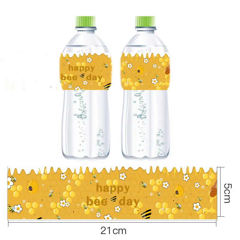 Omilut 12 шт. &quotшмель&quot &quotВечерние ярлыки бутылки с водой Мёд Пчелы Baby Shower сувениры