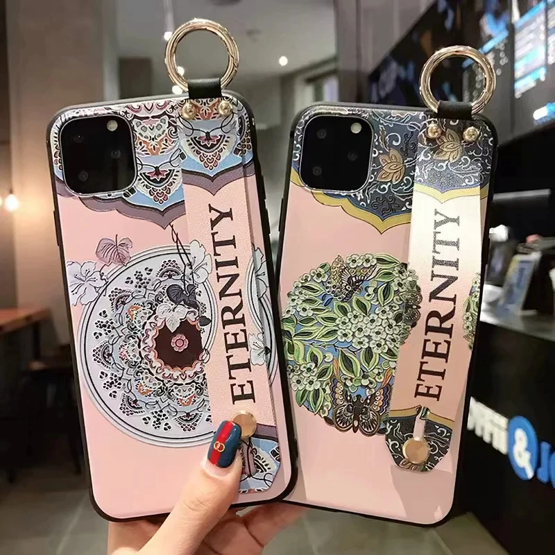 Чехол с ремешком на запястье для iphone 7 8 6 6s plus 11 Pro Max чехол X Xs max мягкий