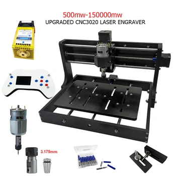 

Upgraded CNC 3020 Laser Engraver 3 Axis Laser Engraving Machine PBC Milling Router Woodworking Engraver support Offline Control