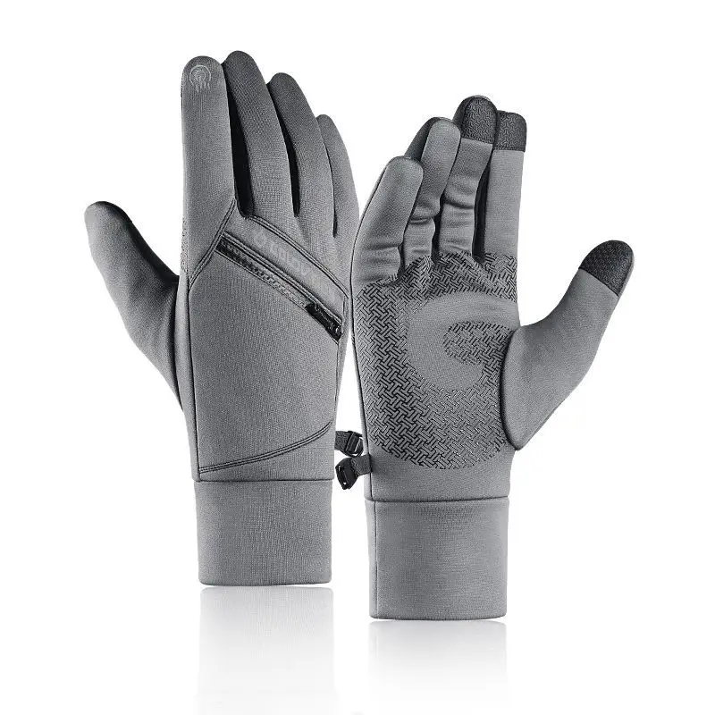 Cycling Gloves Unisex Waterproof Warm Windproof Velvet Gloves Outdoor Hiking Camping Cycling Sports