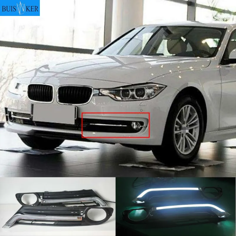 

1 Set LED DRL Daytime Running Lights Fog Driving Lamps Covers for BMW 3 series F30 F35 320 325 2013-2014