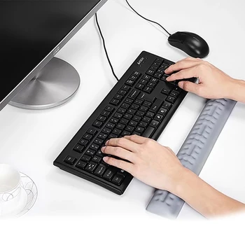 

Memory Foam Micro Fiber Massage Hole Keyboard Pad & Mouse Pad Comfortable Lightweight Support for Computer & Laptop