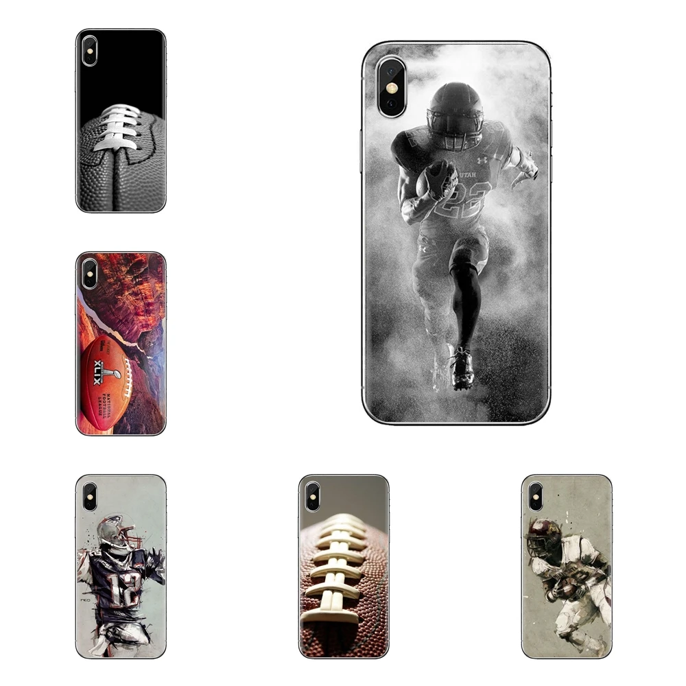 

For Samsung Galaxy S2 S3 S4 S5 MINI S6 S7 edge S8 S9 Plus Note 2 3 4 5 8 Coque Fundas American Football Ball Soccer Classic Case