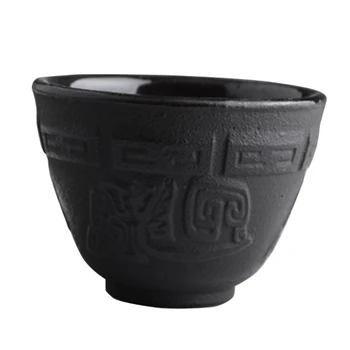

4 Pcs/Set Cast Iron Tea Cup Set Japanese Teacup Cups Drinkware Tools Chinese Handmade Kung Fu Coffee Service