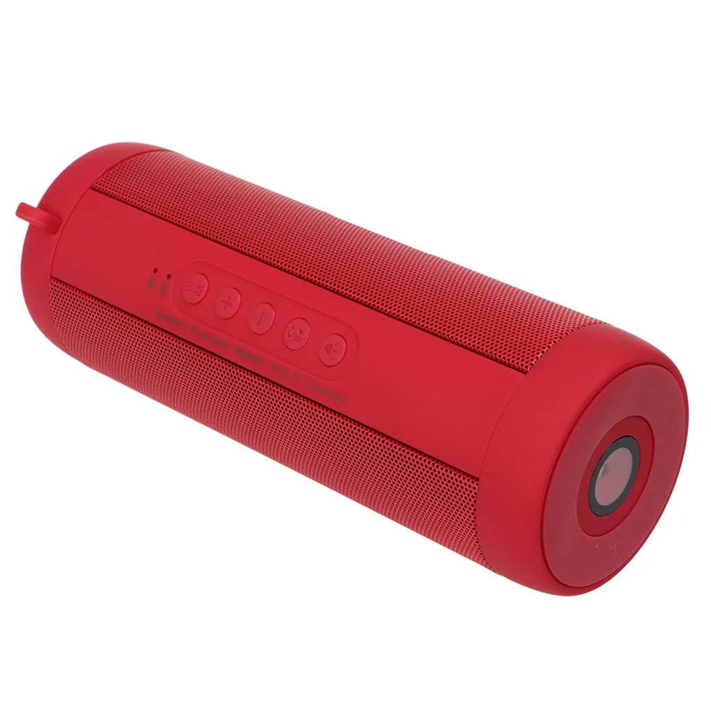T2 HIFI портативный беспроводной 5,0 Bluetooth стерео динамик с IPX5 Водонепроницаемый, превосходный звук, улучшенный Bas - Цвет: Red