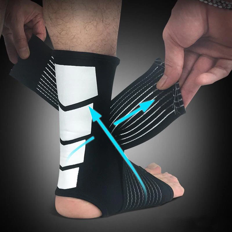 

1 Pair Sport Safety Breathable Football Basketball Ankle Brace Protector Adjustable Ankle Support Pad Protection Elastic Support