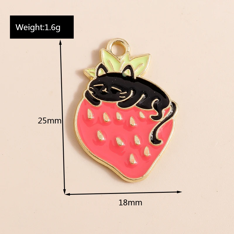 10pcs Cute Mix Enamel Cat Charms DIY Jewelry Making Animal Charms Pendants for Necklace Earrings Accessories