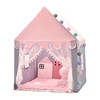 Large  Kids Tents Tipi Baby Play House Child Toy Tent 1.35M Wigwam Folding Girls Pink Princess Castle Child Room Decor 2