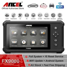 ANCEL FX9000 كامل نظام المهنية OBD2 الماسح ABS TPMS EPB النفط إعادة OBD2 السيارات الماسح الضوئي متعدد اللغات سيارة أداة تشخيص