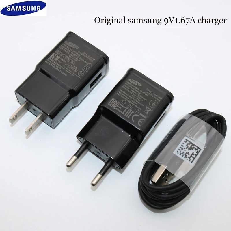 For Samsung S10 S8 S9 Plus Fast Charger 9V1.67A EU Plug Adapter 2A Type