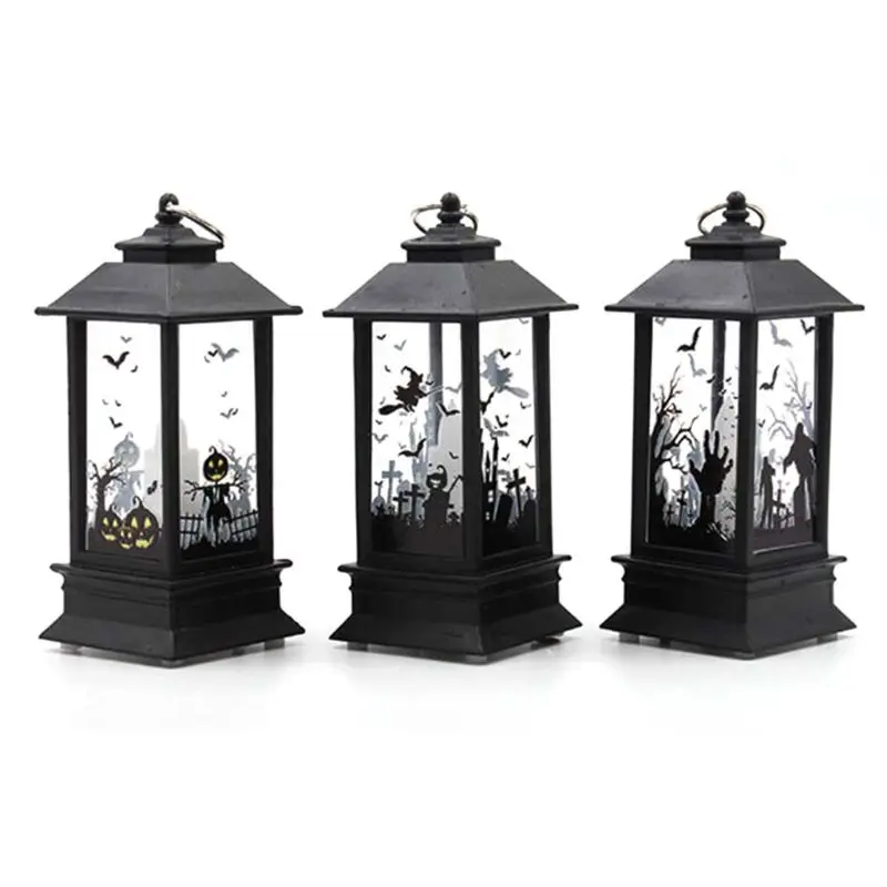 

3 Pcs Halloween LED Candle Lantern, Flameless LED Tea Lights Candle Battery Operated Fake Candles Halloween Decoration Party