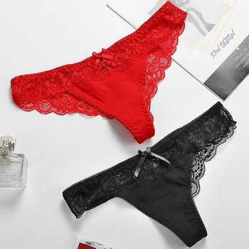 

Fashion Low-Rise Women G-String Panties Wrap Design Sexy Ladies Cotton Mesh Transparent Panties T-String Lace Seamless Briefs