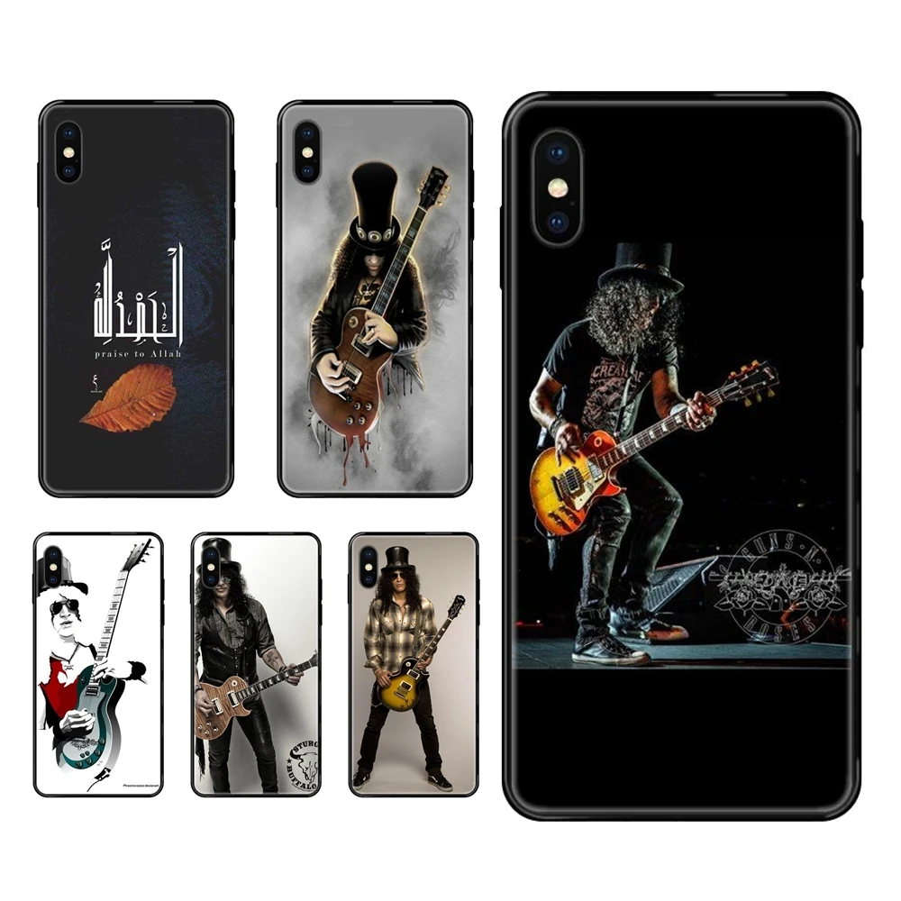 ГИТАРЫ Rock Music Slash для Samsung Galaxy S5 S6 S7 S8 S9 S10 S10e S20 edge Lite Plus Ультрачерный мягкий крутой