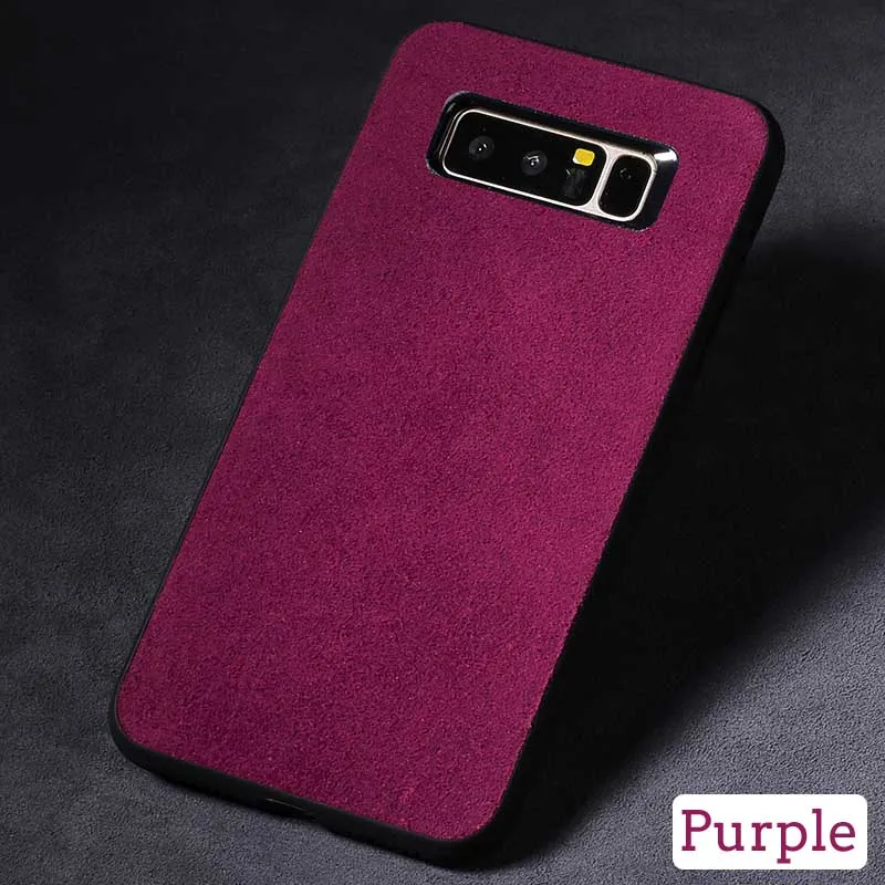 Чехол для телефона samsung Galaxy A80 A70 A60 A50 A40 A30 A20 A10 замшевая мягкая ТПУ задняя крышка противоударный - Цвет: Purple
