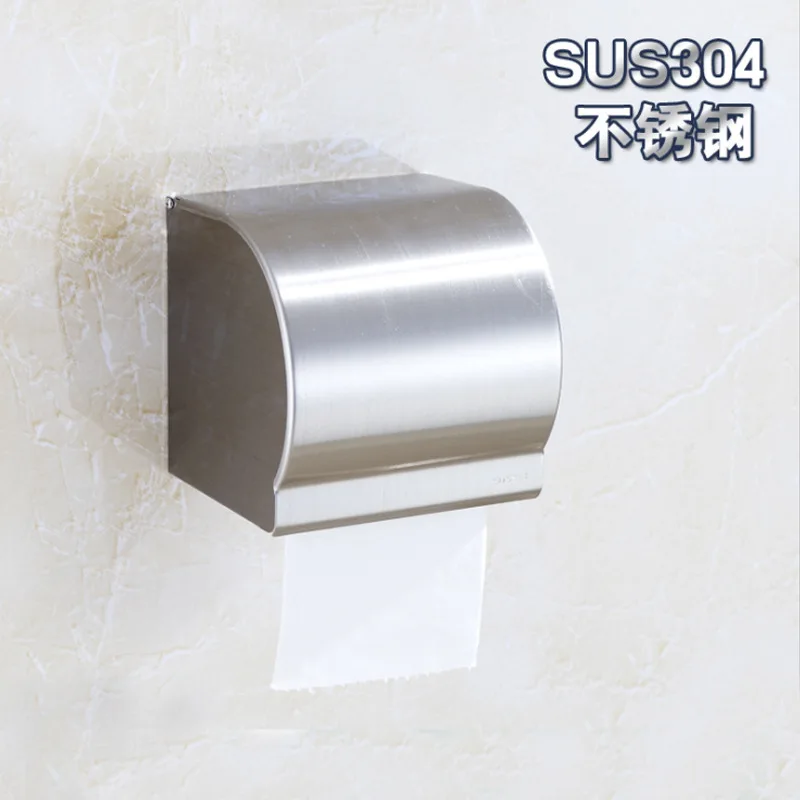 

Stainless Steel Toilet Paper Box Toilet Tissue Box Chart Drum Paper Extraction Toilet Paper Box Waterproof Toilet Paper Storage