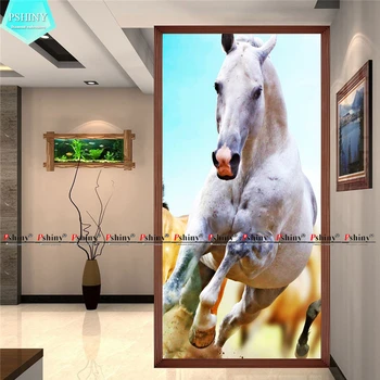 

PSHINY 5D DIY Diamond embroidery sale running horse animal picture Full drill with round rhinestone Diamond Painting cross stich