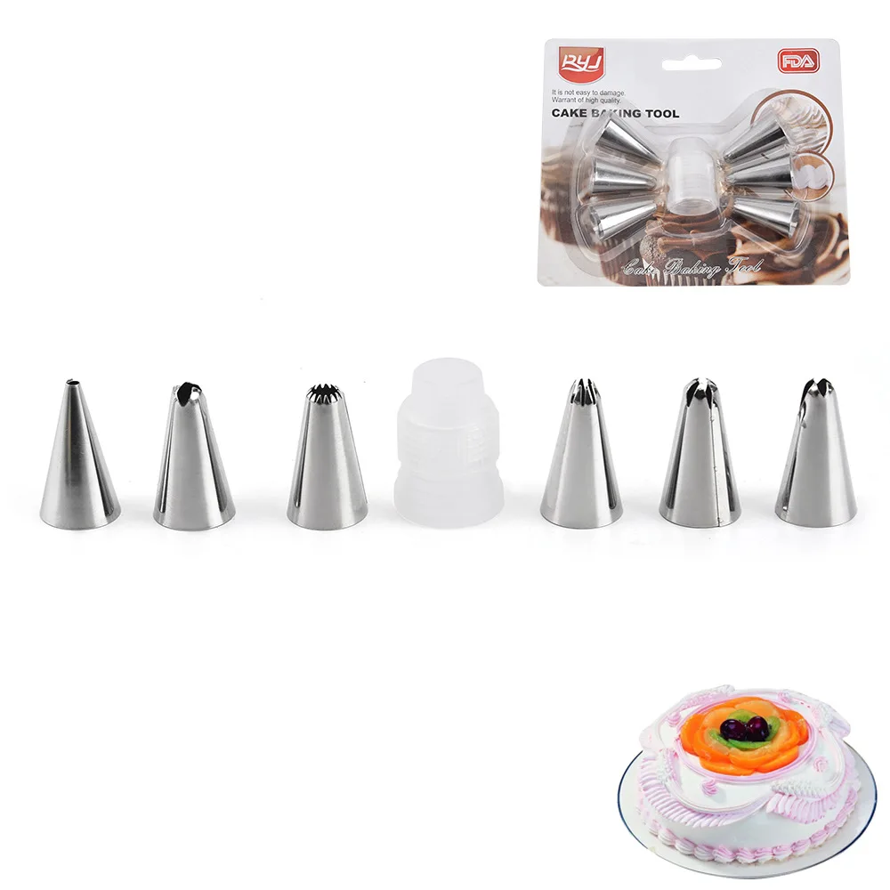 Decorating Nozzle Set Bakery DIY Tool Multi-functional Decorating Nozzle Stainless Steel Baking Pattern Decorating Tool Tool