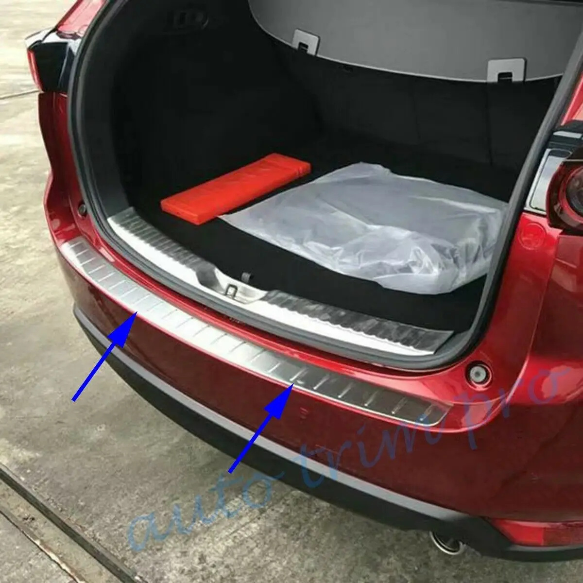 Аксессуары подходят для Mazda CX-5 KF нержавеющая сталь задняя крышка бампера полосы внешняя Накладка порога части отделки