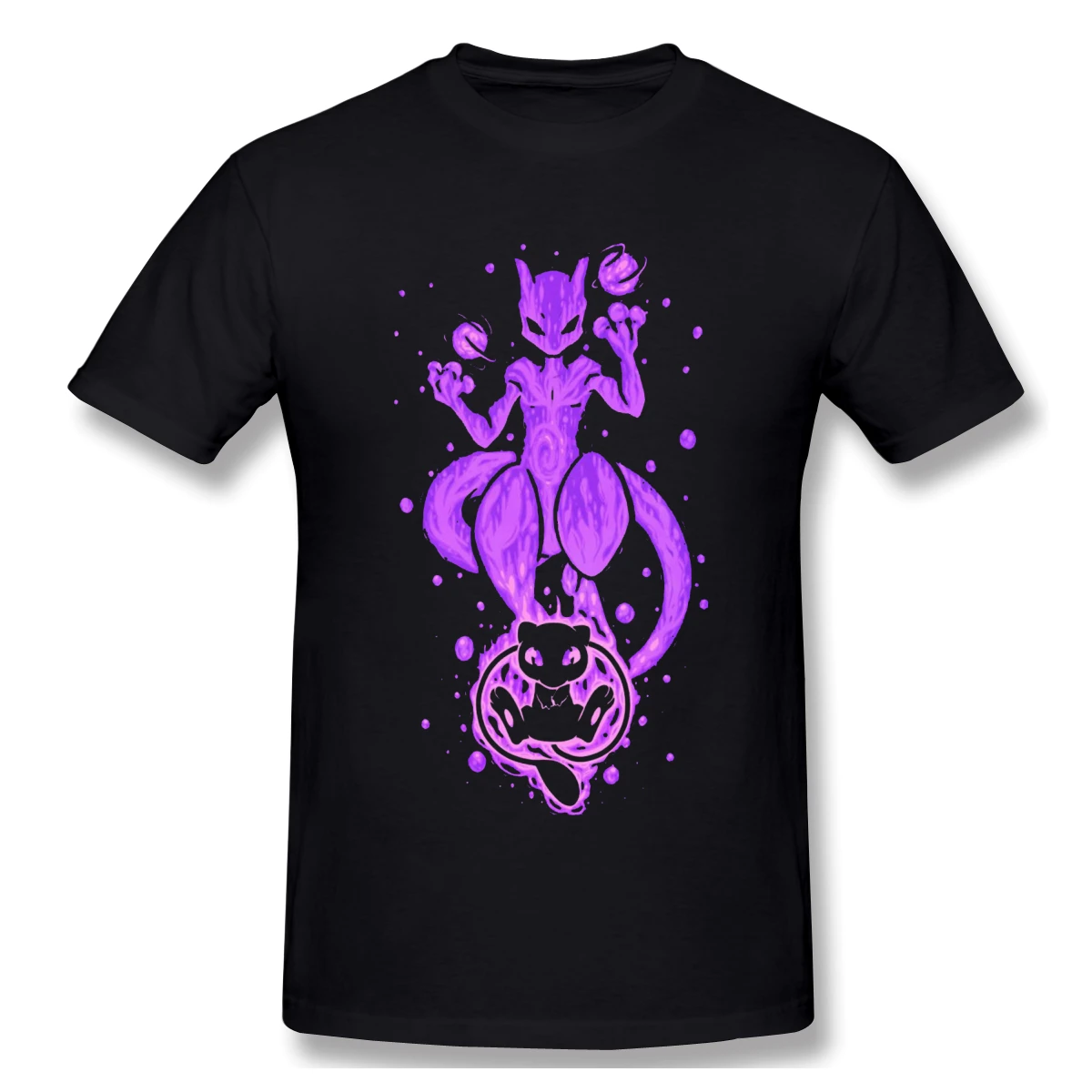 Mew Into Mewtwo металлическая Повседневная футболка Мужская одежда хит продаж с