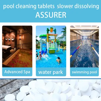 

100Pcs/bottle Swimming Pool Cleaning Tablets for Home Pool Tubs Spas Water Cleaning HG99