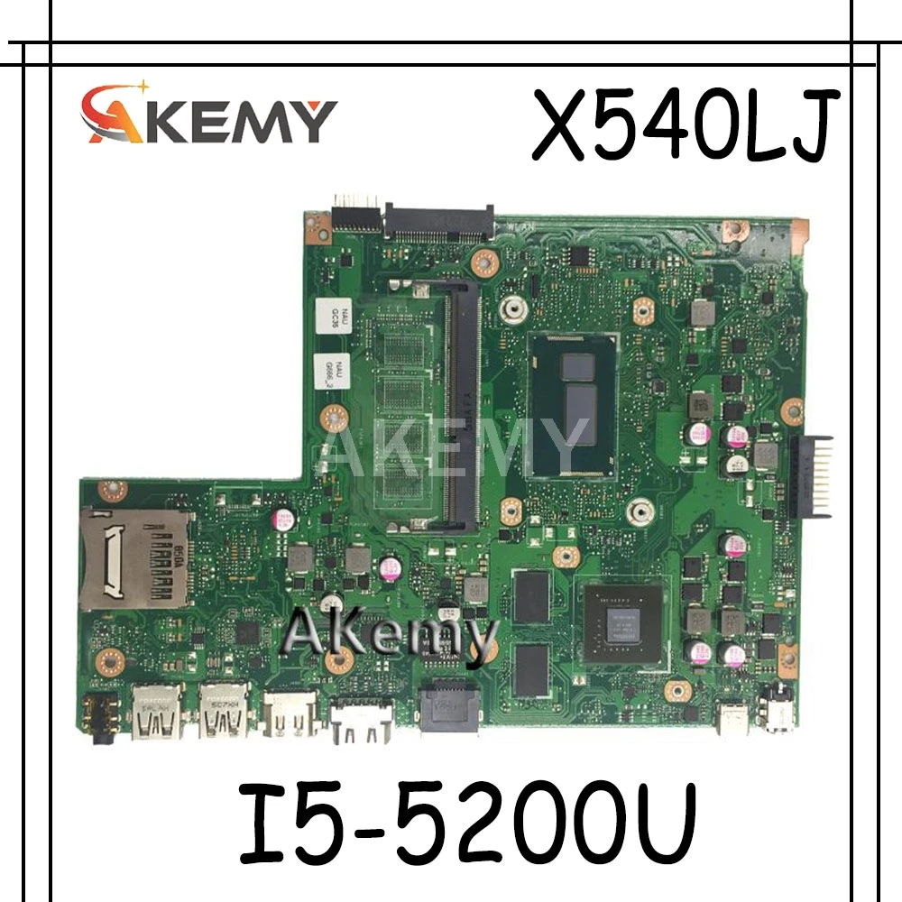 Akemy X540LJ материнская плата для ноутбука Asus X540L F540L X540 тест оригинальная I5-5200U GT920M |