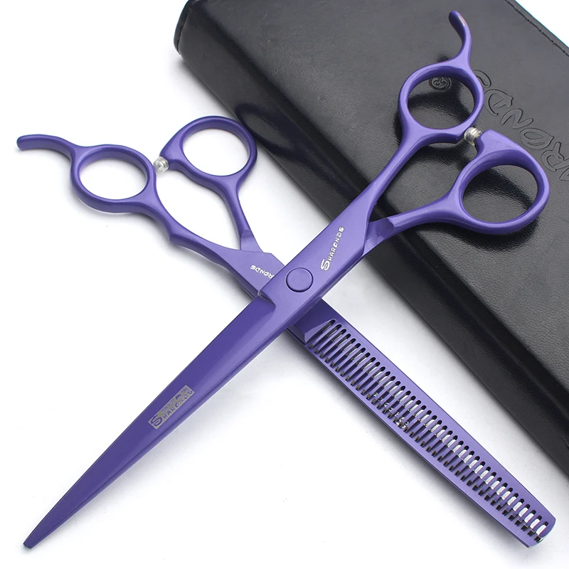 

Pet Scissors Stainless Steel Pet Grooming Scissors 7 Inch Flat Shears Bent Shears Teddy VIP Dog Shearing Tool Kit