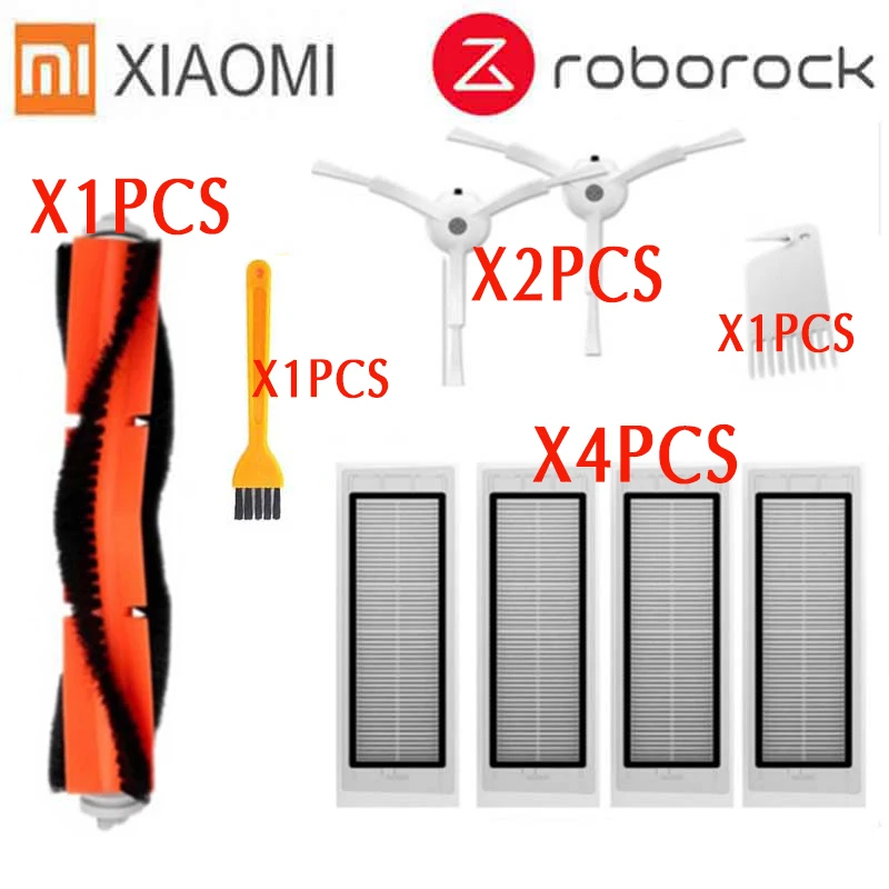 9pcs Разделочная ткань Hepa фильтр боковая круглая щетка подходит для Xiaomi Roborock робот S50 S51 пылесос запасные части наборы - Цвет: 9pcs