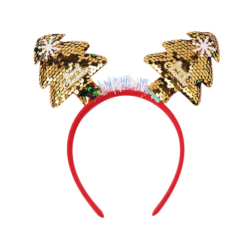 7 New Happy Christmas Hairbands For Women Girls Lovely Cartoon Santa Claus Snowman Antlers Tree Headband Fashion Hair Accessories - Цвет: 7