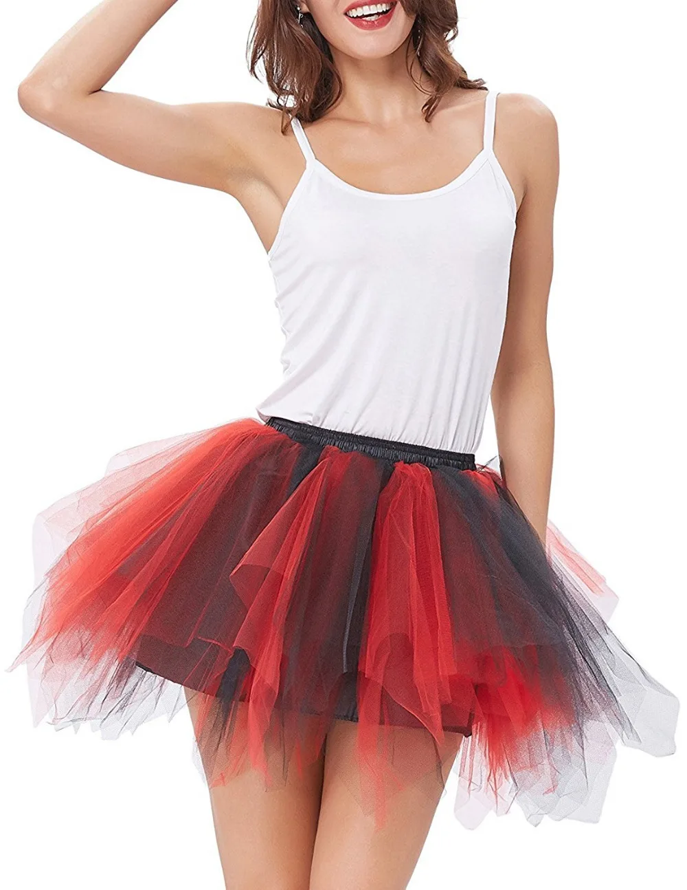 Фатиновые юбки для женщин женские Высокое качество эластичный стрейчевое платье-пачка из тюля девочка четырехслойные летние женские взрослых юбка-пачка со складками Мини-юбки