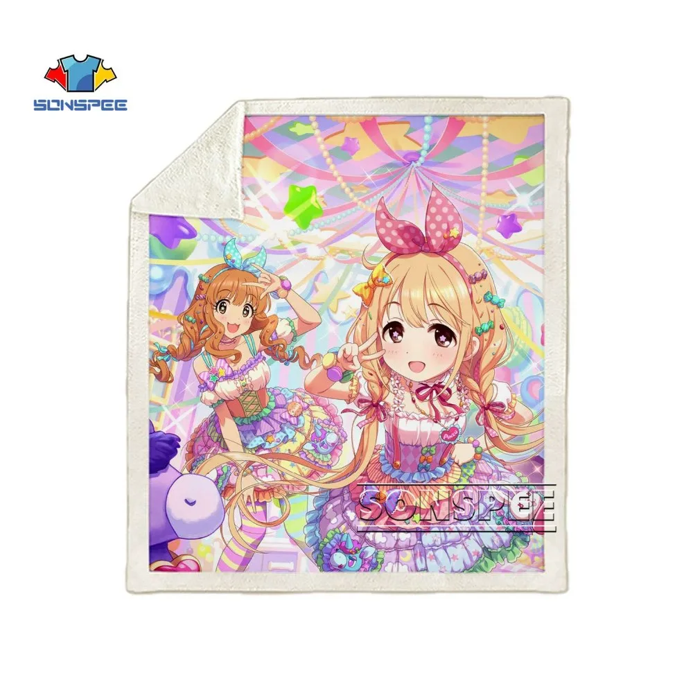 SONSPEE Idol Master Золушка девушки аниме дети взрослые 3d принт одеяло офисное одеяло для короткого сна диван одеяло покрывало зимнее теплое постельное белье
