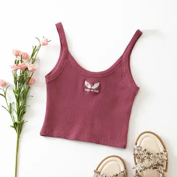 

2020 New Fashion Brand Women Summer Tank Top Short Polyester