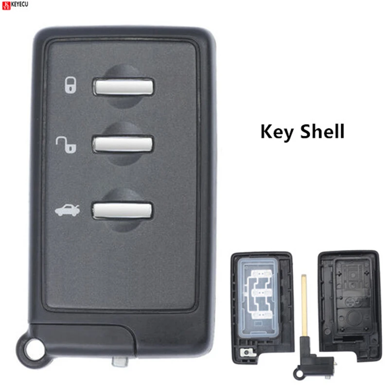 

Keyecu for Subaru Forester Impreza Legacy Outback Tribeca XV Remote Key Shell Case Fob 14ACR-01 with uncut blade small key