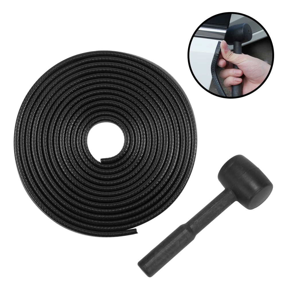 

Car Door Edge Trim With Rubber Mallet Universal Fit Vehicle U Shape Seal Strip Scratch Protector Guard Styling Mouldings