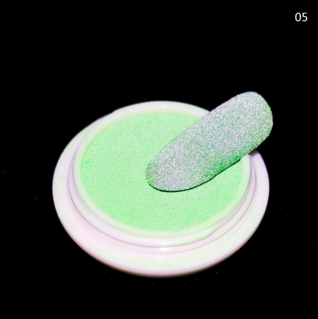 Reflective Nail Glitter Powder Shiny Dust Glow In The Dark For Bar Disco Sparkling Pigment Fluorescent Nail Art Decorations