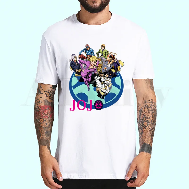 JoJo Bizarre Adventure Men's Casual Printing Men's T-shirt High-fashioned Short-sleeved Men's T-shirt Men's Shirt T Shirt