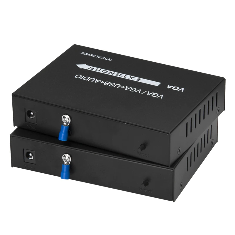 1 пара VGA + KVM волоконный удлинитель в оптический преобразователь Аудио
