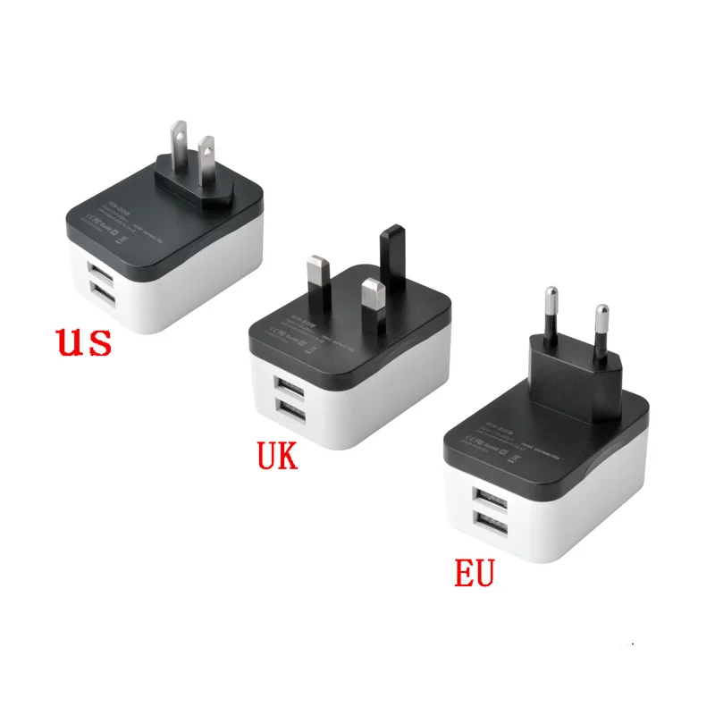 

2 USB Travel Adapter International World Travel Charging AC Power Converter Plug Adapter Socket Universal to EU UK US Easy Carry