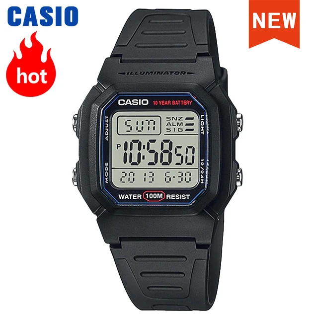 Casio montre g choc montre hommes haut de gamme ensemble militaire 10 ans d'autonomie de la batterie montre numérique sport quartz hommes montre relogio W-800H-1 1