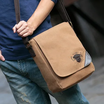 

New 2020 Washed Canvas Simple Shoulder Bag Bag Casual Fashion Multifunctional Outdoor Messenger Bag Briefcase