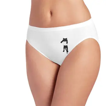 

Pocket Cat Gym Print Funny Graphic Printed Women's underwear