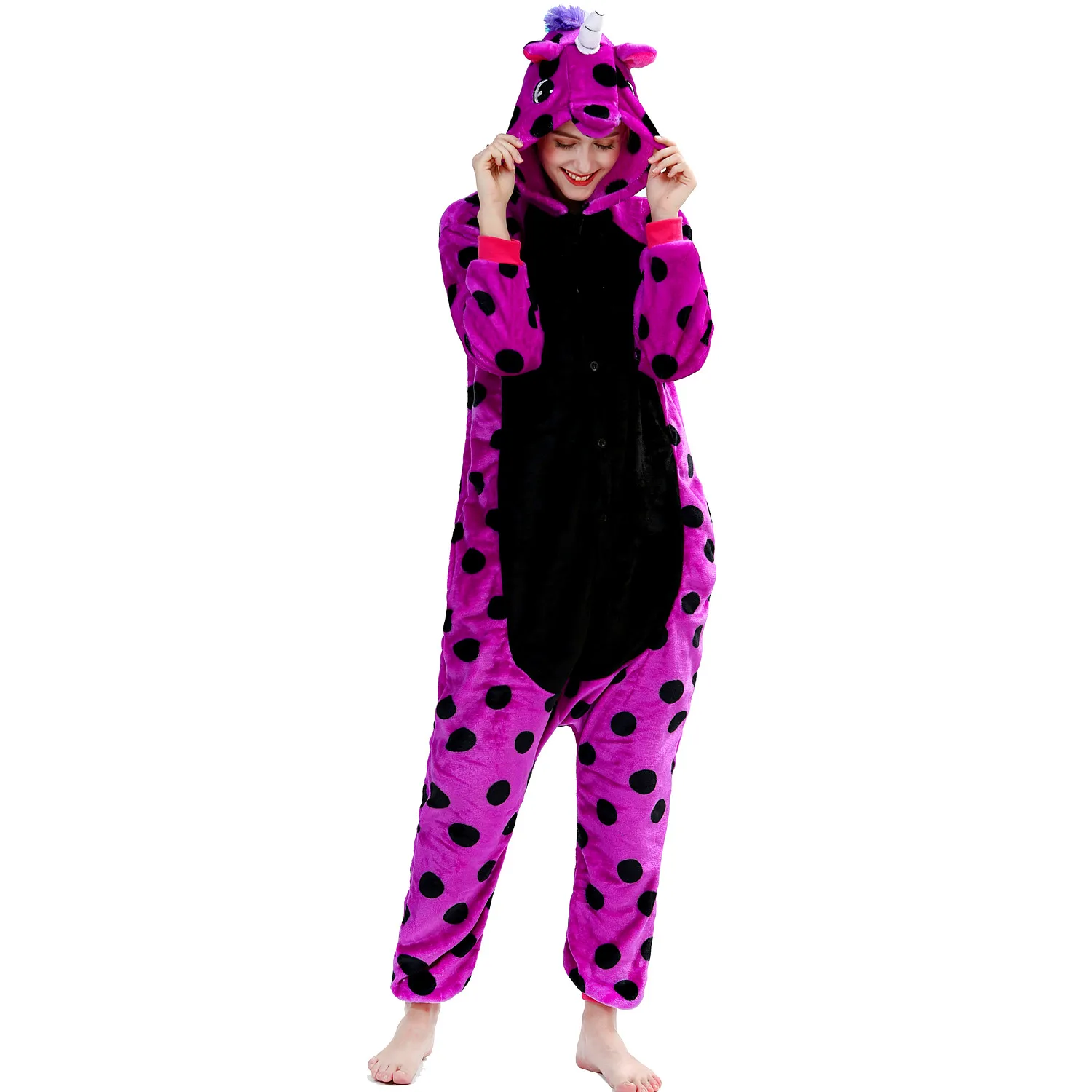 Новейшая зимняя Пижама с единорогом Kigurumi Ститч Пижама с животными ползунки «панда» для женщин и мужчин унисекс для взрослых фланелевые комплекты домашней одежды