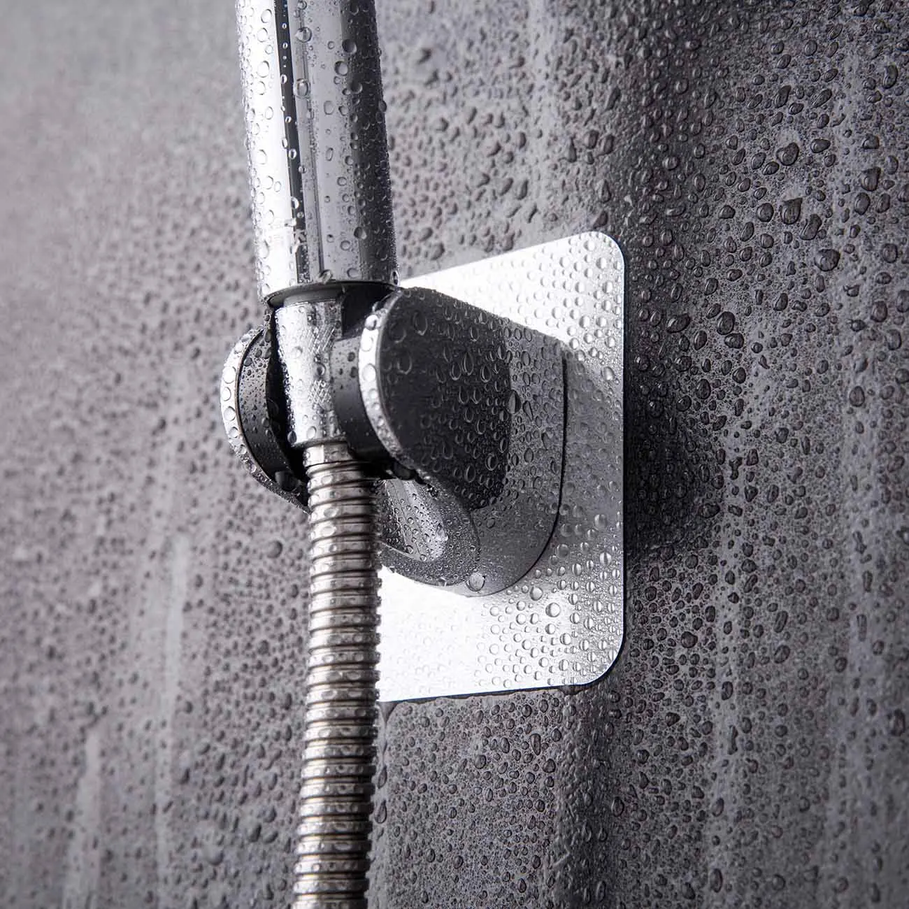 Wall Mounted Adjustable Shower Seat Punch Free Shower Head Base Household Bathroom Shower Head Fixed Seat Support