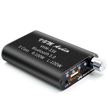 

VHM338 Mini Bluetooth 5.0 Digital Amplifier Hifi Stereo Wireless o Receiver Power Amp 100W+100W Car Sound Amplifiers