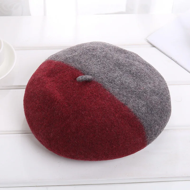 Style 3 One Size Берет стиль креативные зимние теплые цветные панельные береты универсальная взрослая шляпа купольная шляпа одежда аксессуары для женщин - Color: Style 3 One Size