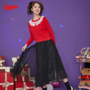 

IEF Spring Summer Mesh Mid Long Style High Waist Loose Fashion Female Skirt 0D20G-D8652-
