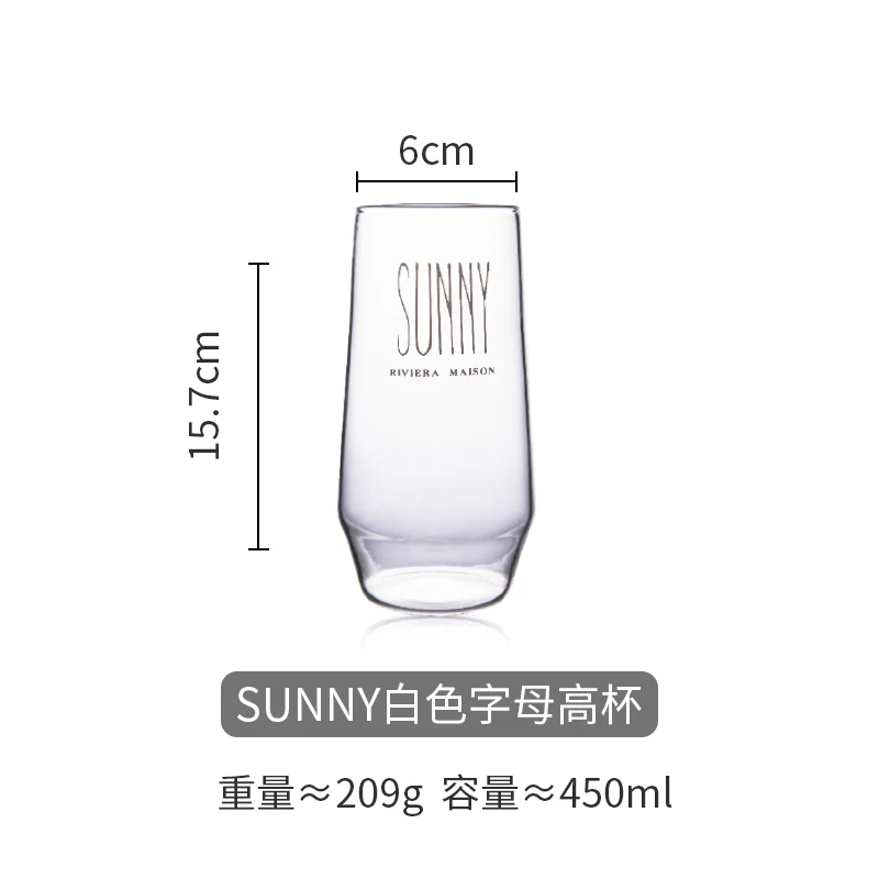 L-sunny-white Прозрачная стеклянная чашка Солнечный сок стеклянная кружка молоко кофе коктейльное стекло боросиликатное стекло питьевое стекло es Офис Дом Ресторан - Цвет: L-sunny-white
