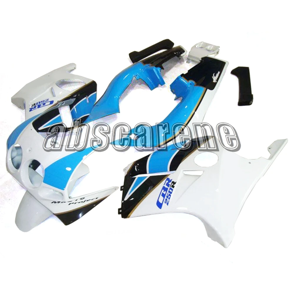 Полный обтекатели для Honda CBR250RR MC19 1988 1989 CBR 250RR MC19 88 89 ABS литьевой кузов белый светильник синий комплект панелей