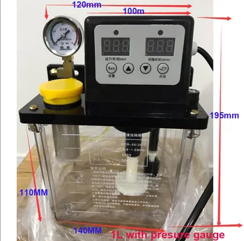 

1/2L with pressure gauge Liters lubricant pump automatic lubricating oil pump cnc electromagnetic lubrication pump lubricator
